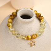 Natural Gold Tiger Eye Citrine Bracelet - Energy & Wealth
